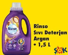 RİNSO SIVI DETERJAN ARGAN 1,5 L fiyat ve kampanya bilgisi